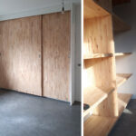 Kast met schuifdeuren | buiten en binnenkant